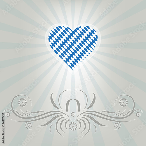 Herz mit weißblauer Raute