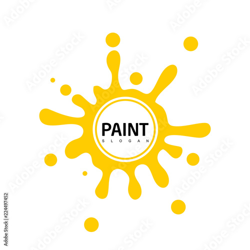 Circle Splash Painting Design Vector