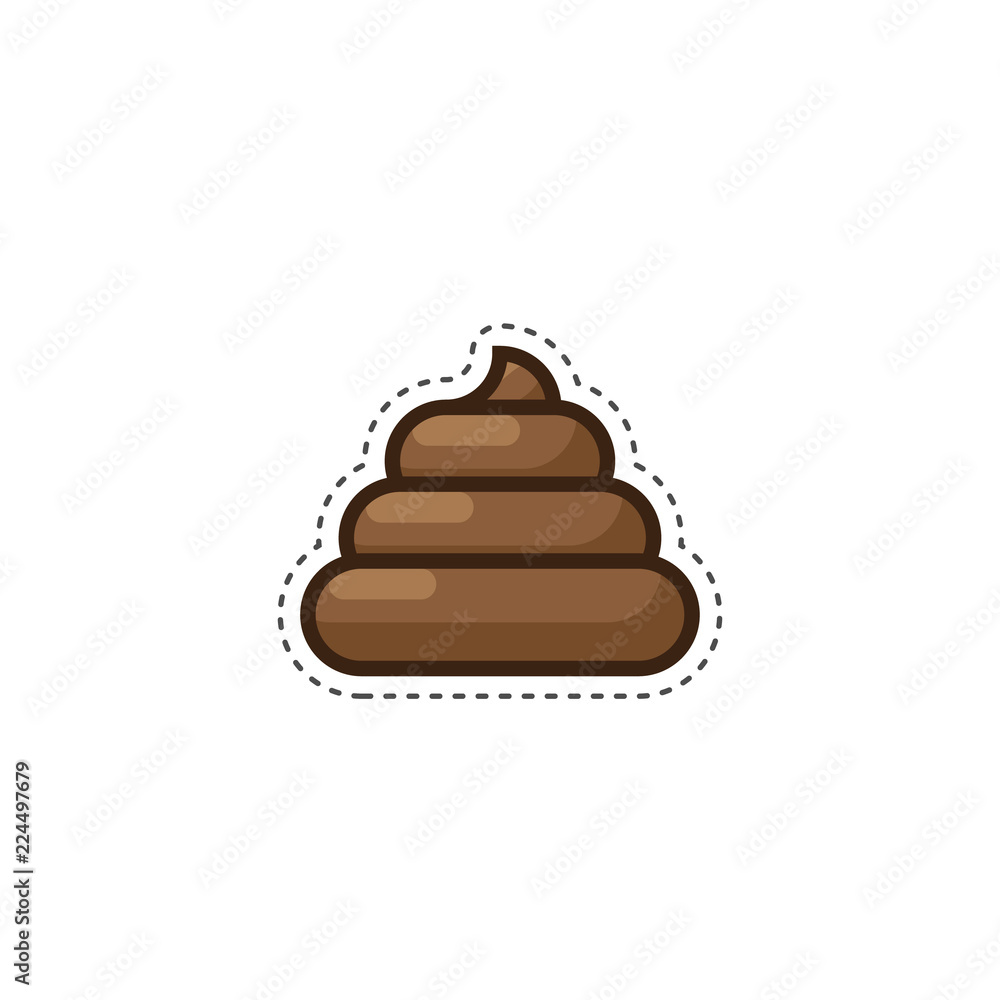 Vector Flat Sticker Shit. Sticker Bunch of Shit. Brown Shit Vector Flat Sticker Shit. Sticker Bunch of Shit. Brown Shit