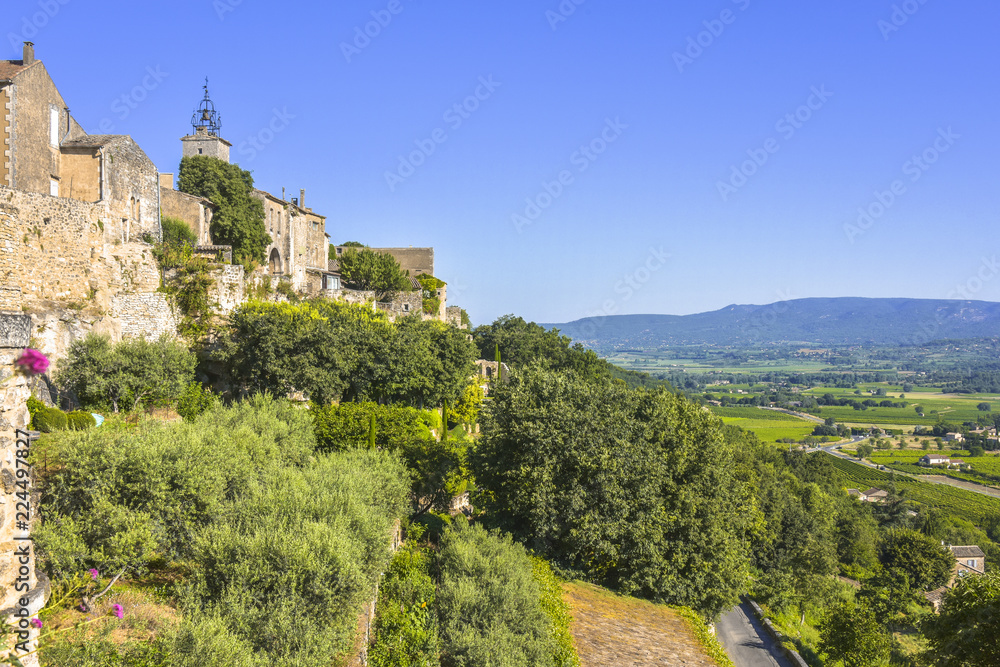 old village of the Provence, Ménerbes situated on a hill, France, member of most beautiful villages of France, department Vaucluse, Luberon mountains