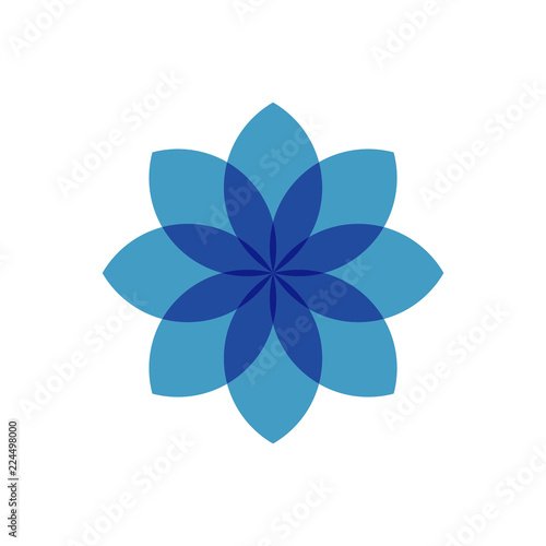 Flower Ornament Logo Design Vector