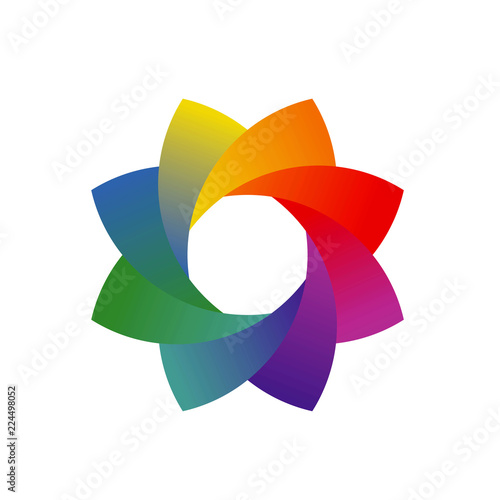 Flower Ornament Logo Design Vector