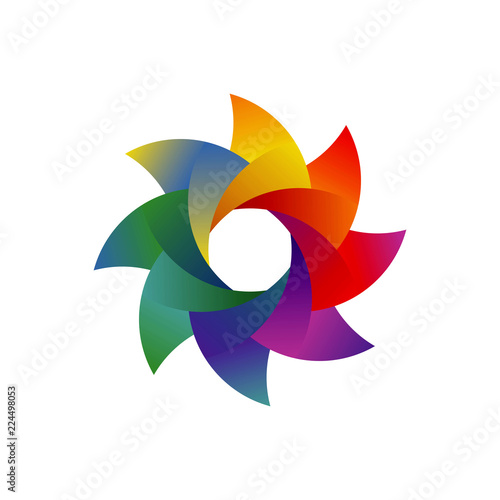 Flower Ornament Logo Design Vector