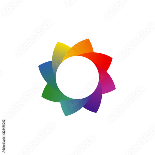 Flower Ornament Logo Design Vector