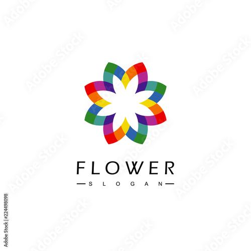 Flower Ornament Logo Design Vector