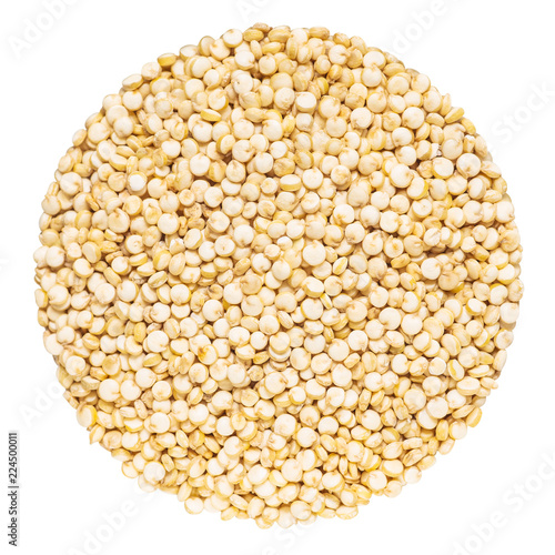 quinoa seed grain close up macro shot isolated on a white background, include...