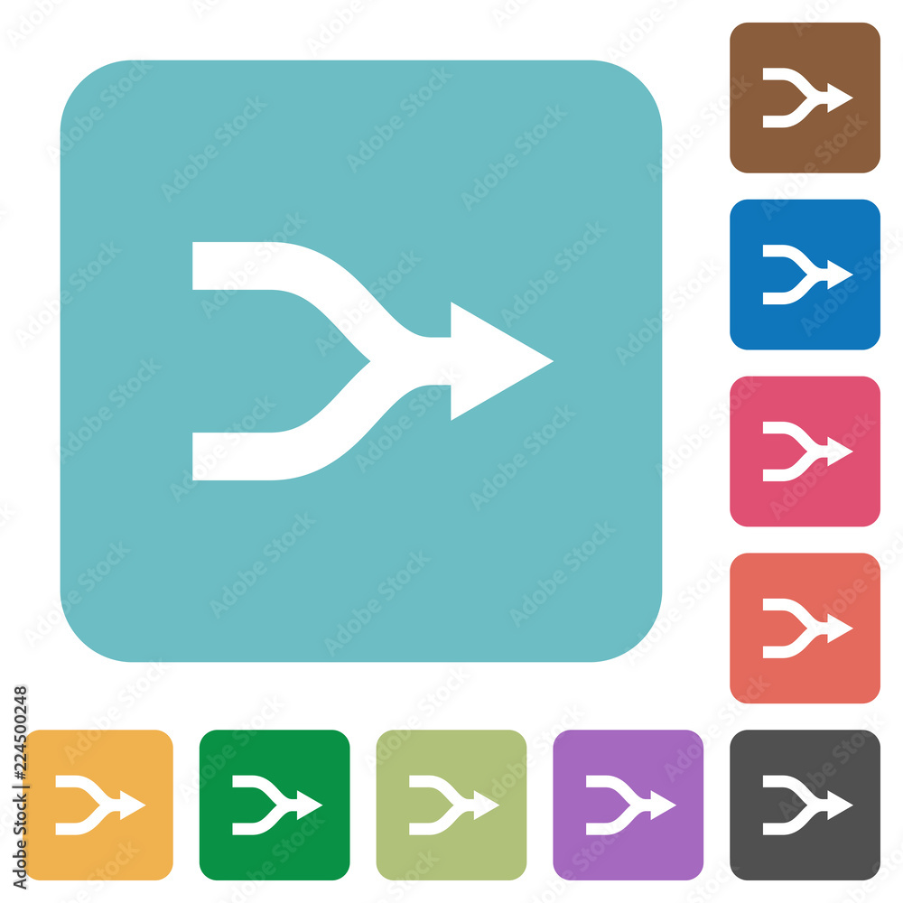 Φωτογραφία Merge arrows rounded square flat icons