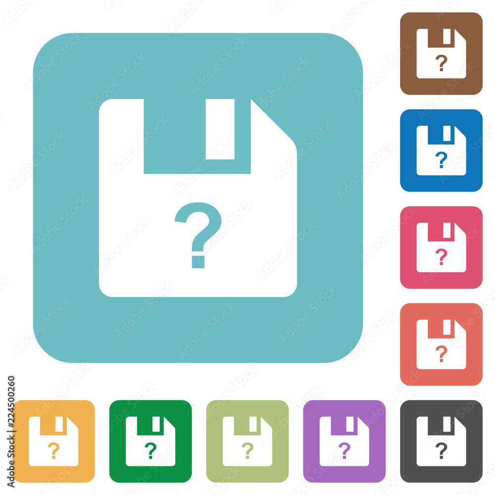 Unknown file rounded square flat icons Unknown file rounded square flat icons