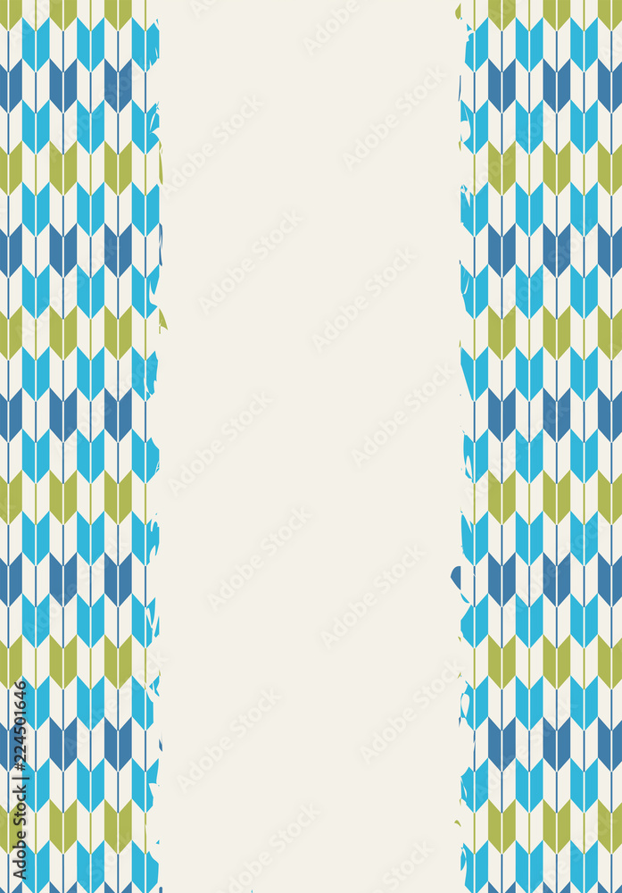 和柄背景 日本の伝統模様 矢絣文様 縦 文字スペース 青系 Stock Vector Adobe Stock