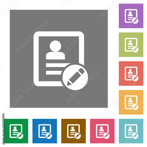 rename contact square flat icons