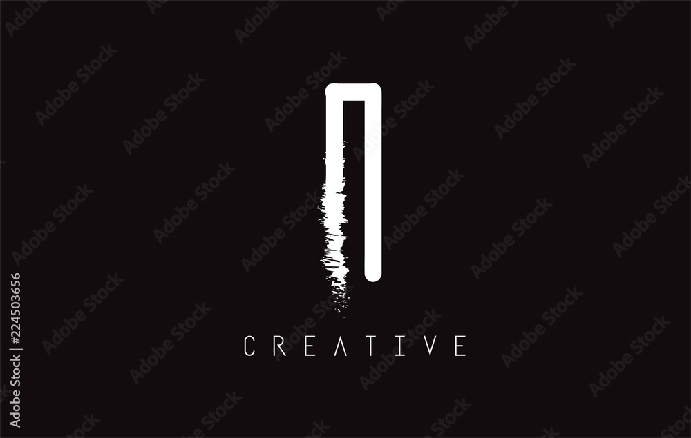 I Monogram Letter Logo Design Brush Paint Stroke. I Monogram Letter Logo Design Brush Paint Stroke.