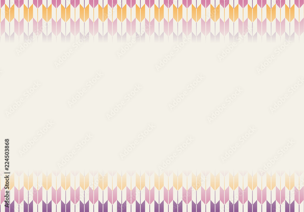 和柄背景 伝統模様 矢絣文様 横 文字スペース ピンク系 Stock Vector Adobe Stock