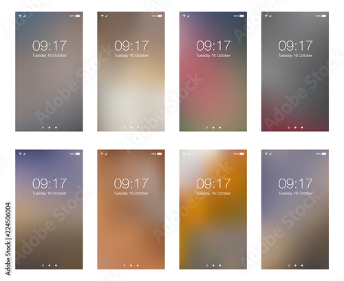 Modern abstract blur vertical hd mobile phone background screen smartphone set