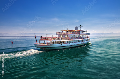 Fotografie, Tablou Ferry on Lake Constance on a sunny day