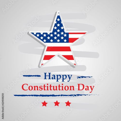 illustration of elements of USA Constitution Day background