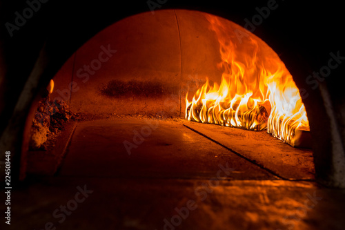 flame in a wood stove