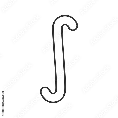 Indefinite integral symbol linear icon