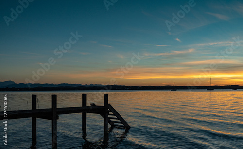 Starnberger See  Sonnenuntergang