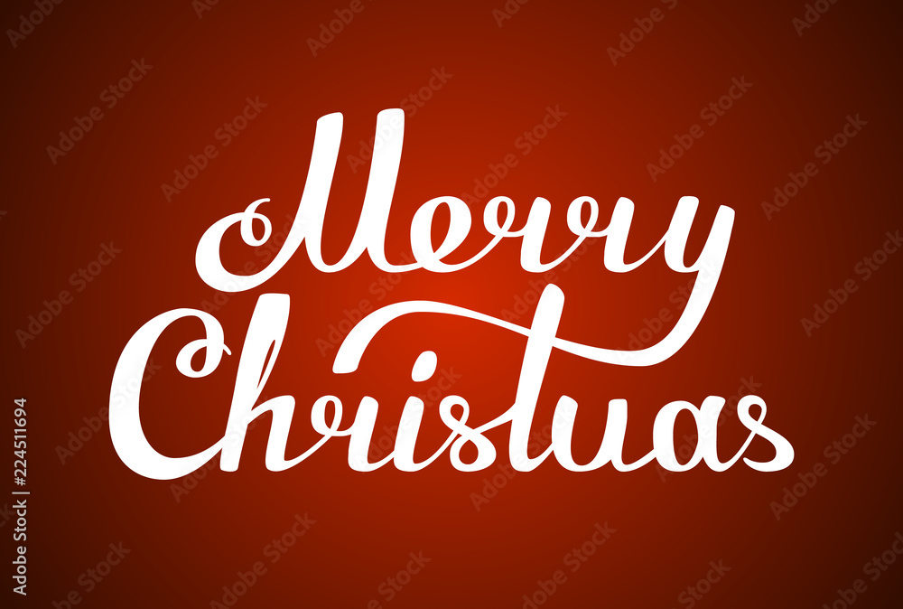 Congratulations Merry Christmas text lettering design element