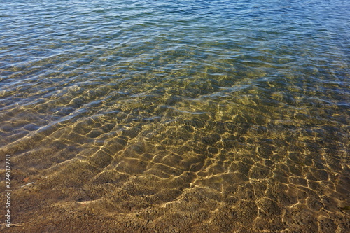 dégradé de couleurs dans l'eau