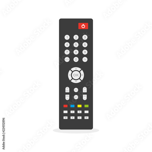 Remote control. Flat colorful illustration. TV remote controller. Vector illustration, flat design
