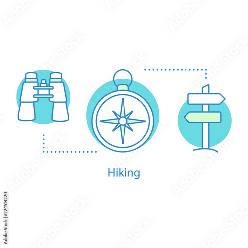 Hiking concept icon