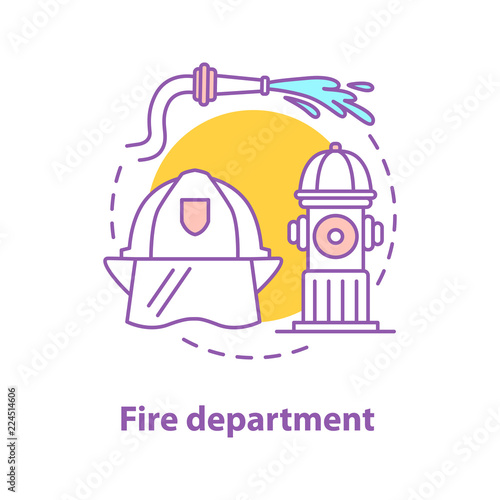 Fire department concept icon