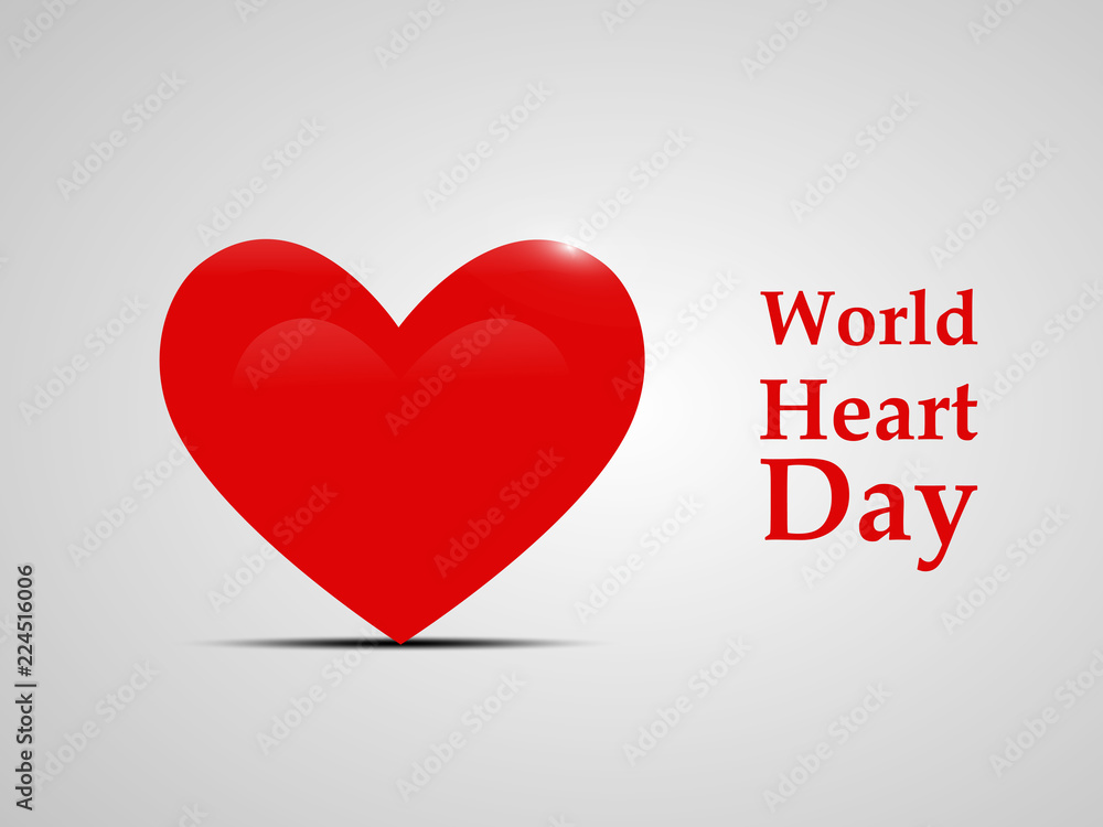 illustration of elements of World Heart Day Background

