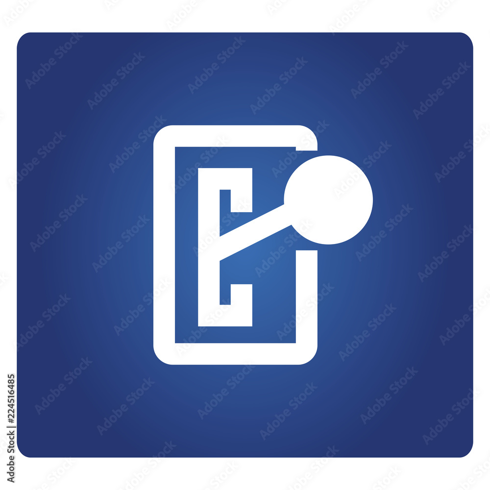electric switch icon in blue background electric switch icon in blue background