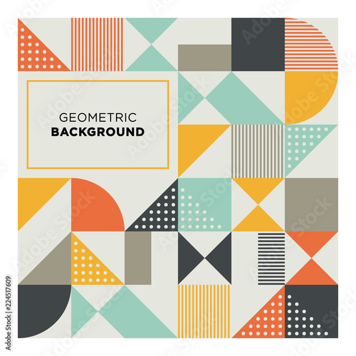 Vintage Color Geometric Background