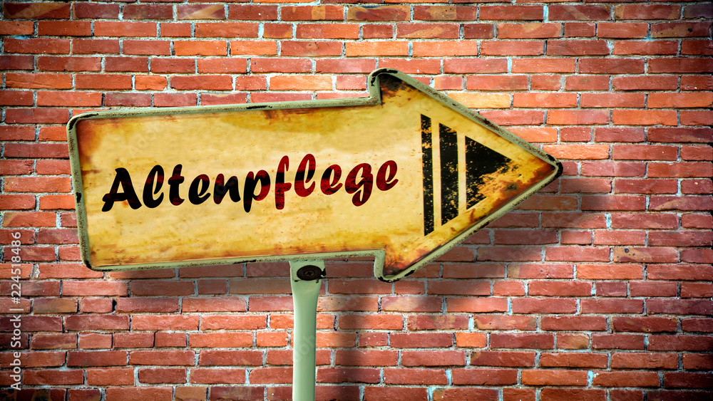 Fototapeta premium Schild 380 - Altenpflege