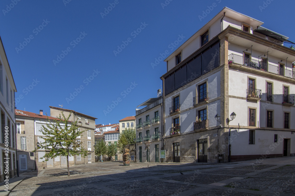 Plaza de Saco y Arce  en la ciudad de Orense, Galicia 