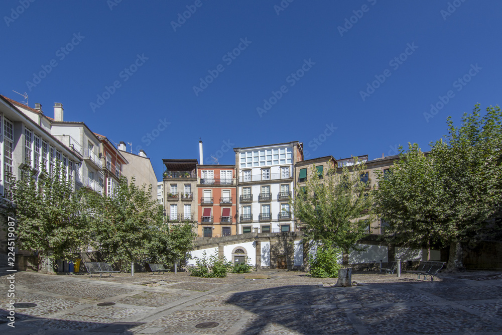 Plaza de San Marcial Squareen el centro historico de Ourense