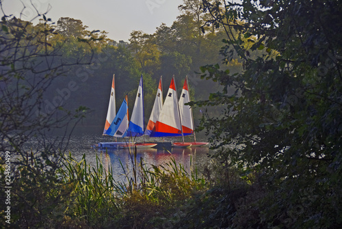Dinghys at rest