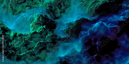 Mysterious night mountain l...