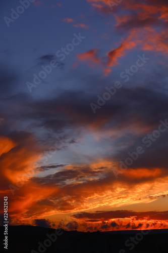 Orange clouds at sunset