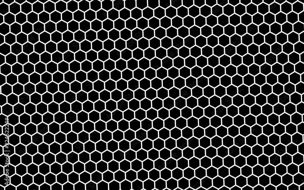custom made wallpaper toronto digitalWhite honeycomb on a black background. Isometric geometry. 3D illustration