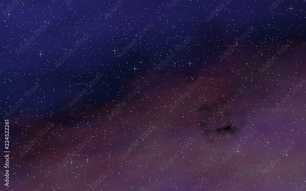 Fototapeta premium Colorful and beautiful space background. Outer space. Starry outer space texture. 3D illustration