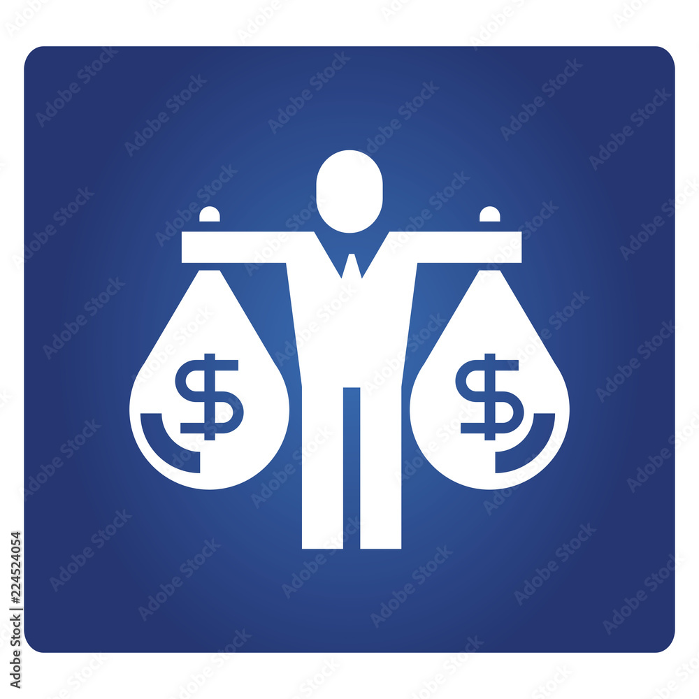 business people holding money bags in blue background business people holding money bags in blue background