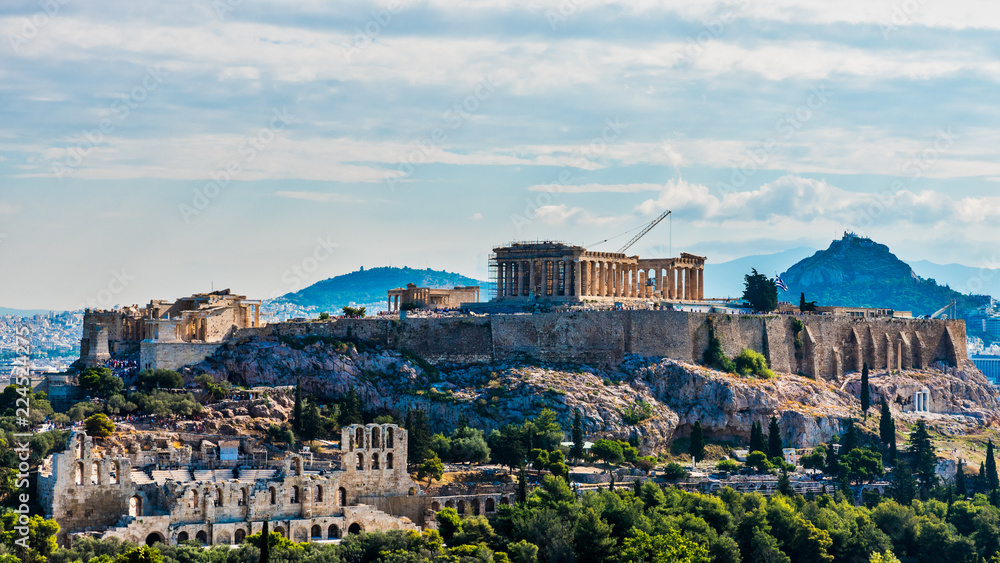 Acropolis  and Parthenon with the Theater of Herodes