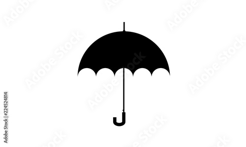 Umbrella object black vector shape raining bad weather protection