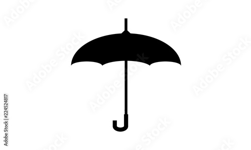 Umbrella object black vector shape raining bad weather protection