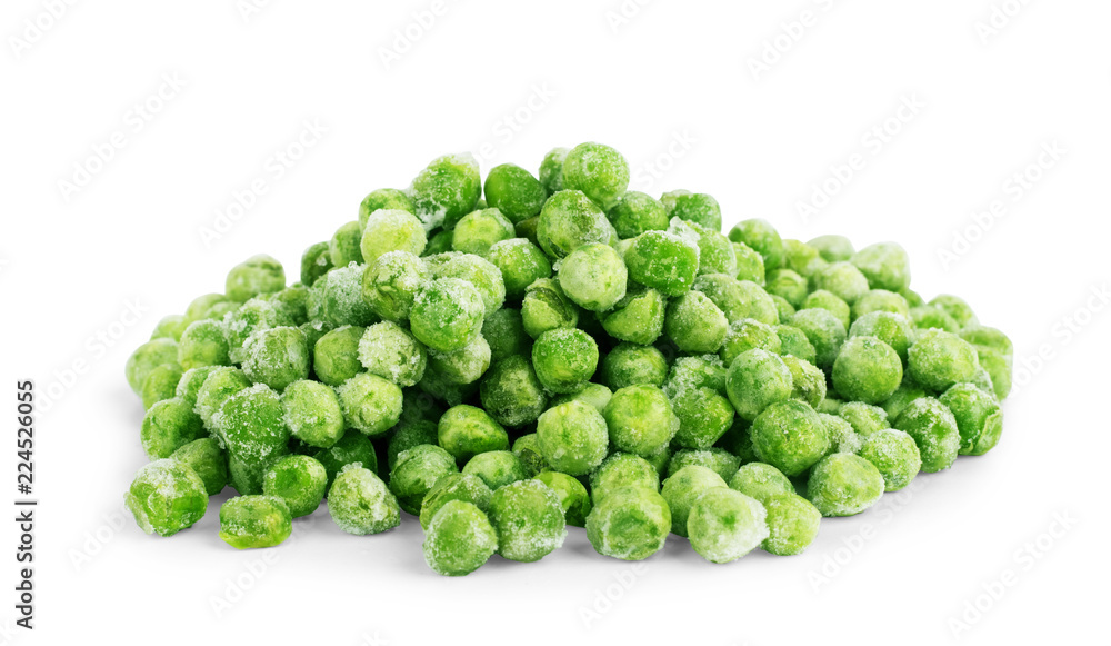 Pile of green wet pea isolated on white background Pile of green wet pea isolated on white background