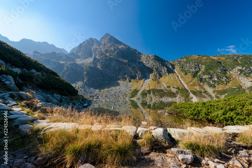 Mountain Lake  Czarny Staw Gasienicowy in the High Tatra, Poland