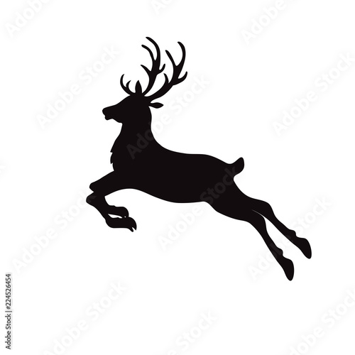 christmas reindeer silhouette