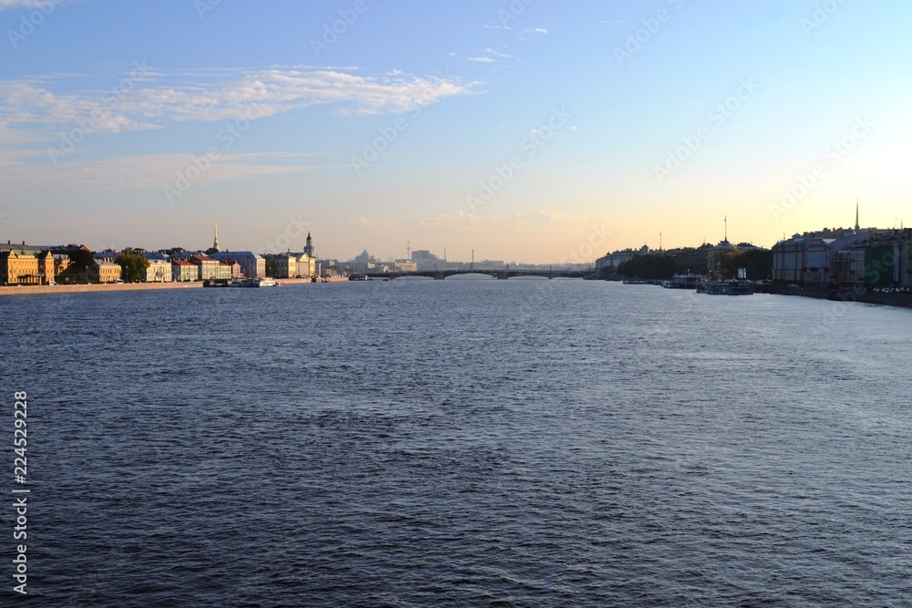 Cruising on a river Neva in Saint Petersburg Cruising on a river Neva in Saint Petersburg