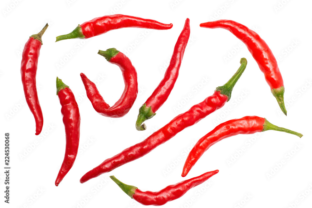 Group of red chili peppers, close up Group of red chili peppers, close up