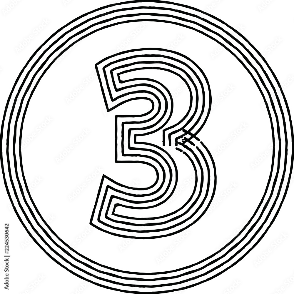 Black Overlapped line style figure Black Overlapped line style figure