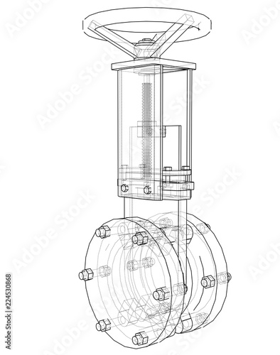 Industrial pipeline gate valve Concept