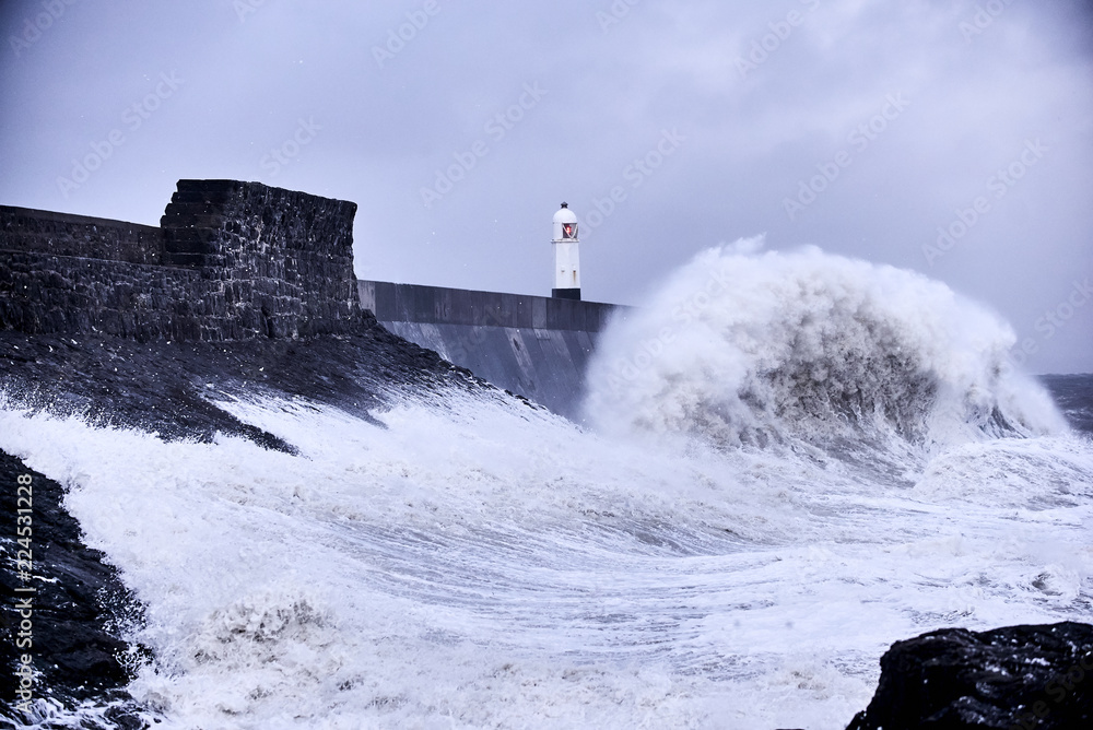 Porthcawl in a storm.